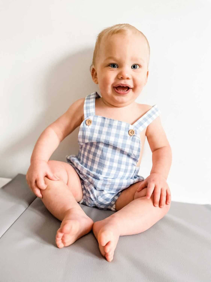 Cocote "Kojo" Gingham Dungarees | Millie and John
