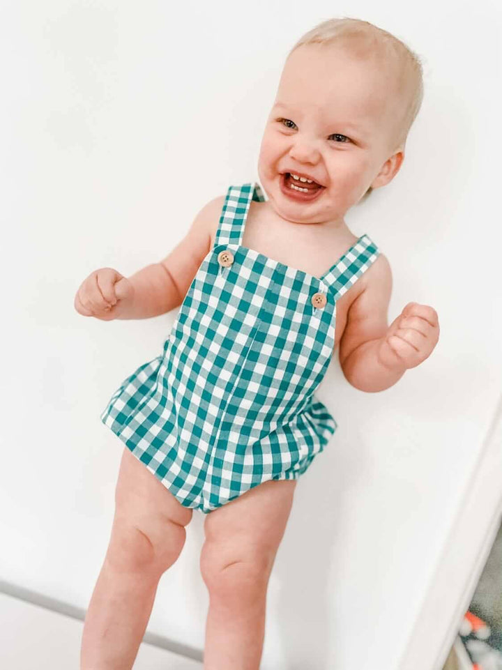 Cocote "Kojo" Gingham Dungarees | Millie and John