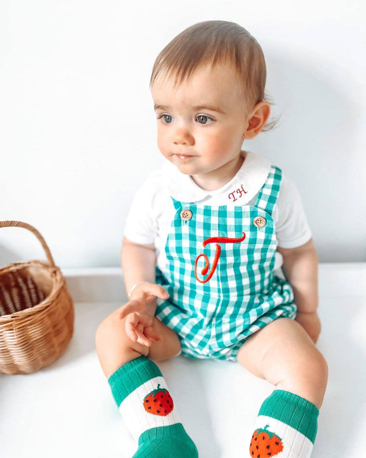 Cocote "Kojo" Gingham Dungarees | Millie and John