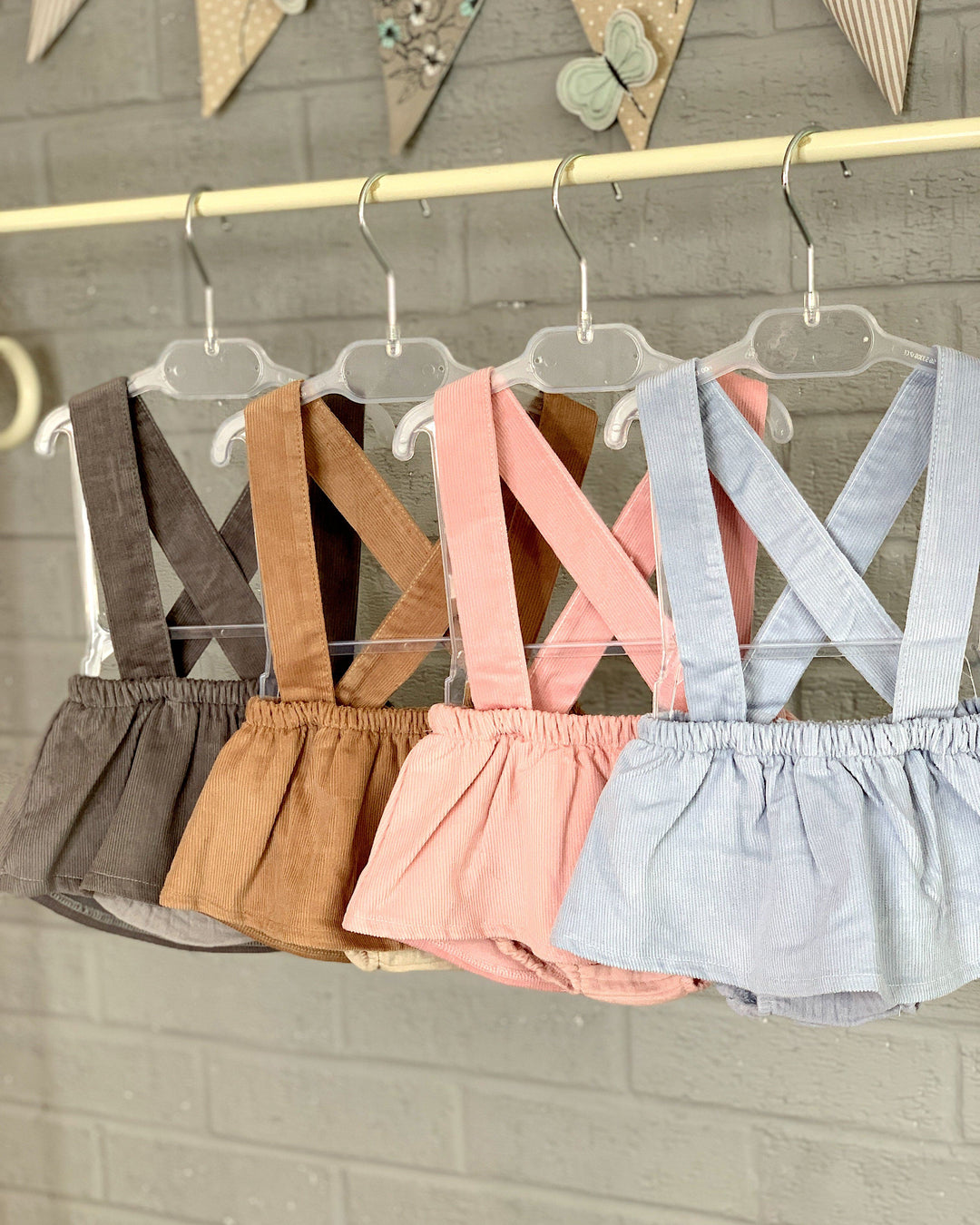 Calamaro "Kore" Cord Skirt with Braces | Millie and John