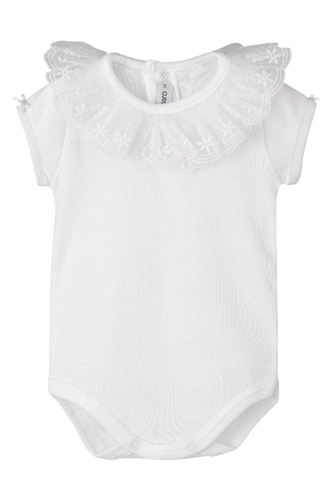 Calamaro Lace Collar Short Sleeve Bodysuit | Millie and John