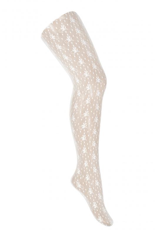 Lace white tights