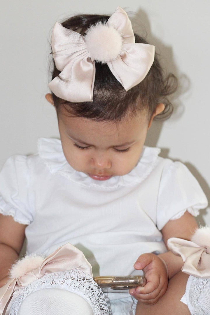 Petit Maison "Lana" Pom Pom Hair Bow | Millie and John
