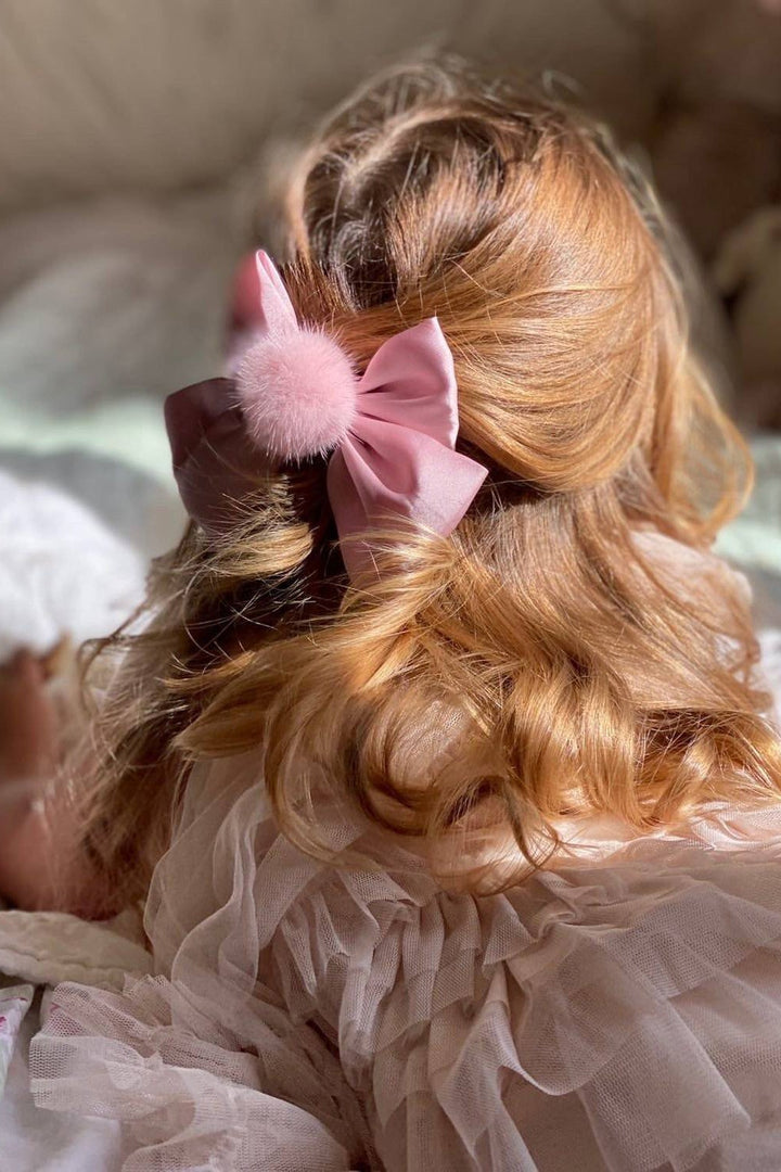 Petit Maison "Lana" Pom Pom Hair Bow | Millie and John