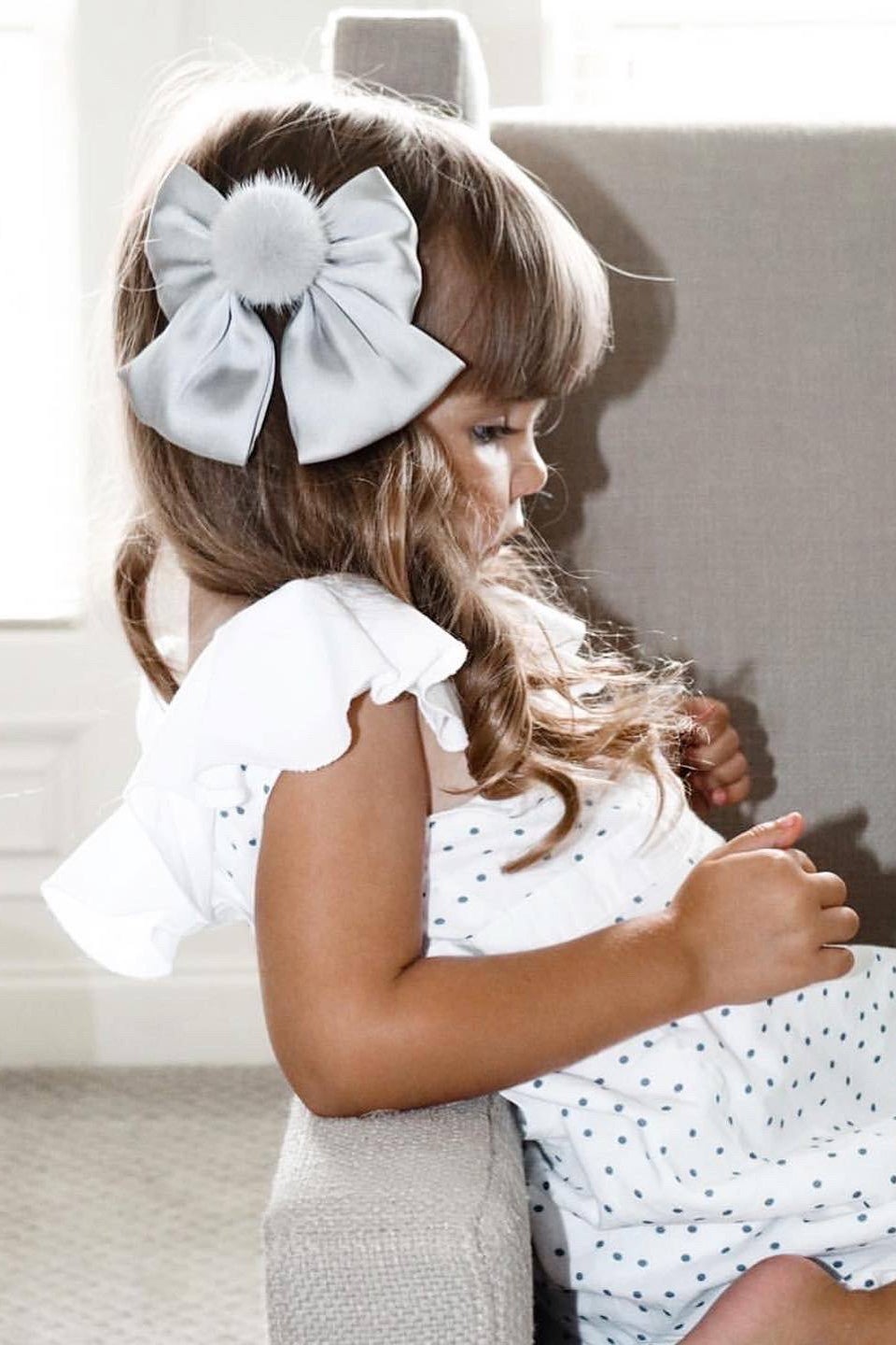 Petit Maison "Lana" Pom Pom Hair Bow | Millie and John