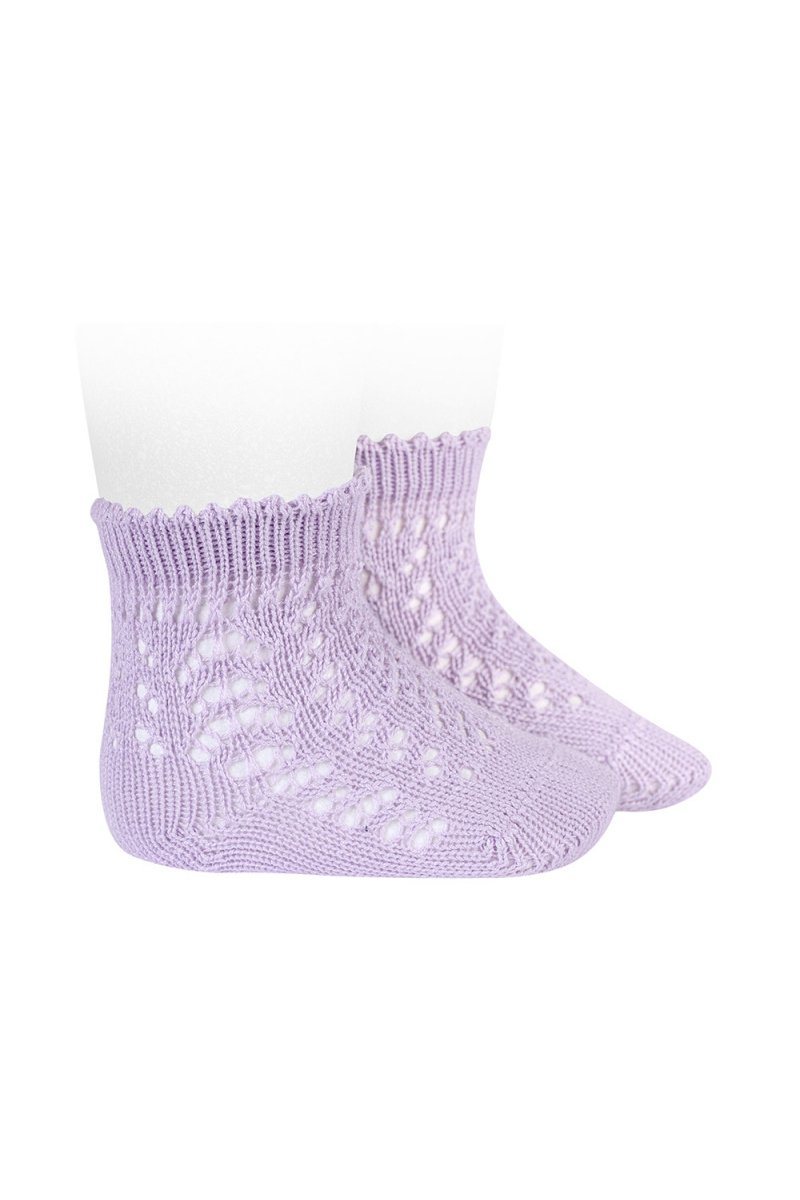 Condor Lavender Ankle Openwork Socks | Millie and John