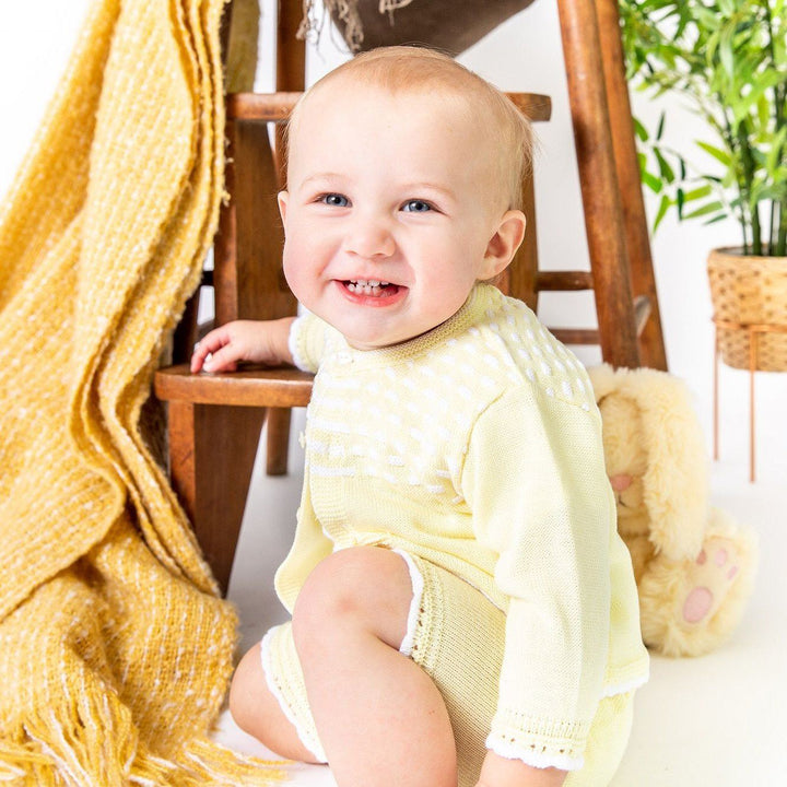 Dandelion Lemon Knitted Cardigan | Millie and John