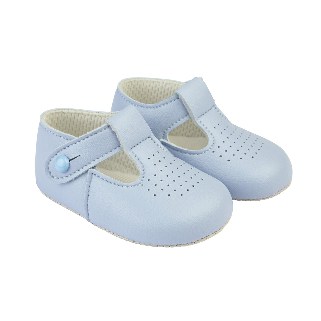 Baypods Light Blue T-Bar Soft Sole Shoes | Millie and John