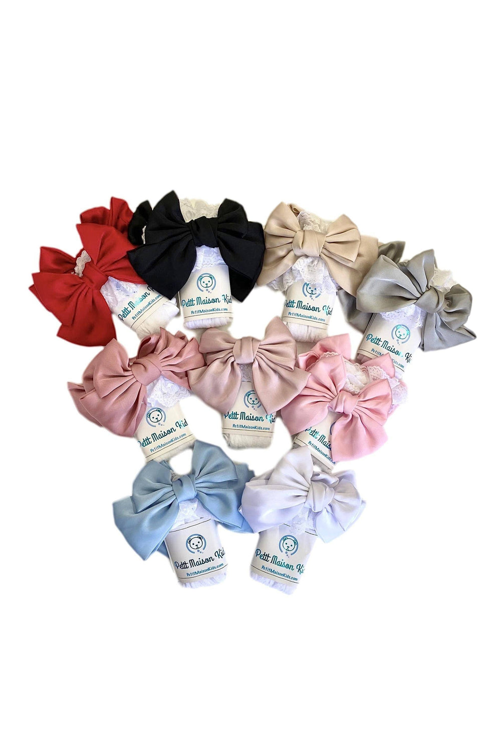 Petit Maison "Lola" Lace Satin Bow Socks | Millie and John