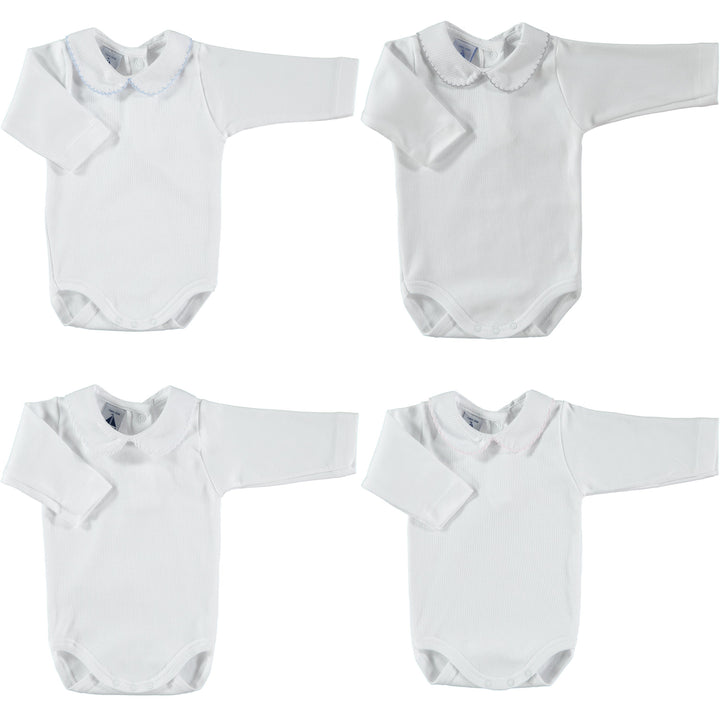Babidu Long Sleeve Peter Pan Collar Bodysuit | Millie and John