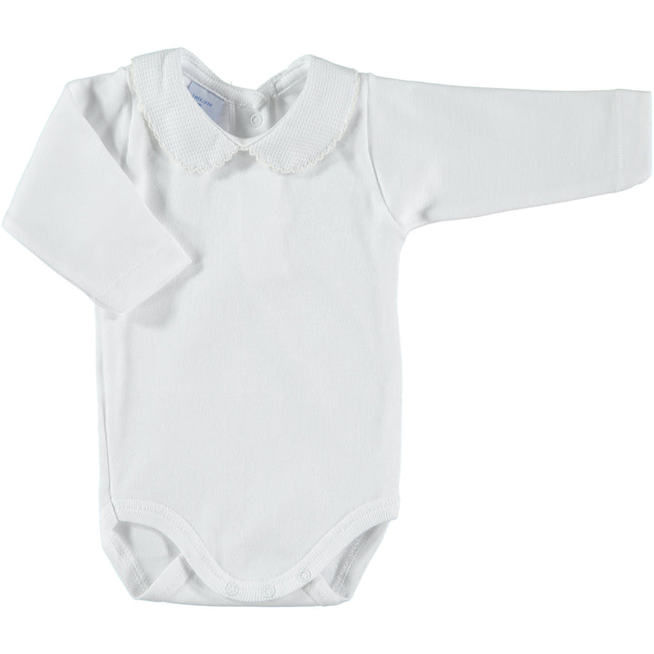 Babidu Long Sleeve Peter Pan Collar Bodysuit | Millie and John