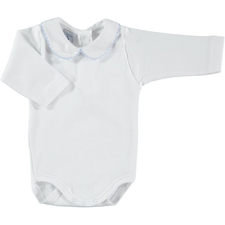 Babidu Long Sleeve Peter Pan Collar Bodysuit | Millie and John
