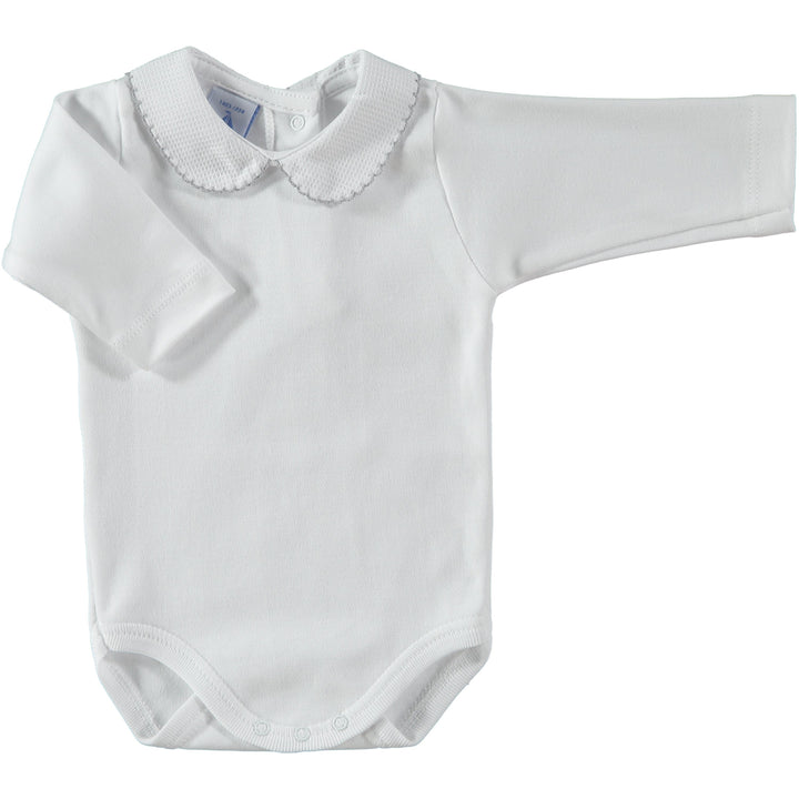 Babidu Long Sleeve Peter Pan Collar Bodysuit | Millie and John