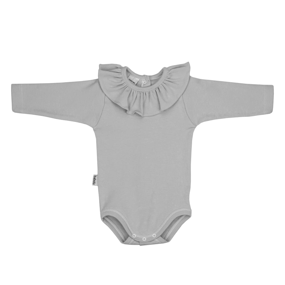 Babidu Long Sleeve Ruffle Collar Bodysuit | Millie and John