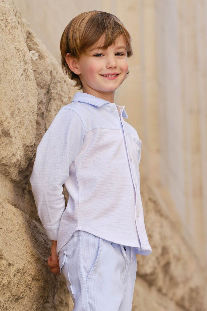 Tutto Piccolo "Maxwell" Blue Shirt & Cord Trousers | Millie and John
