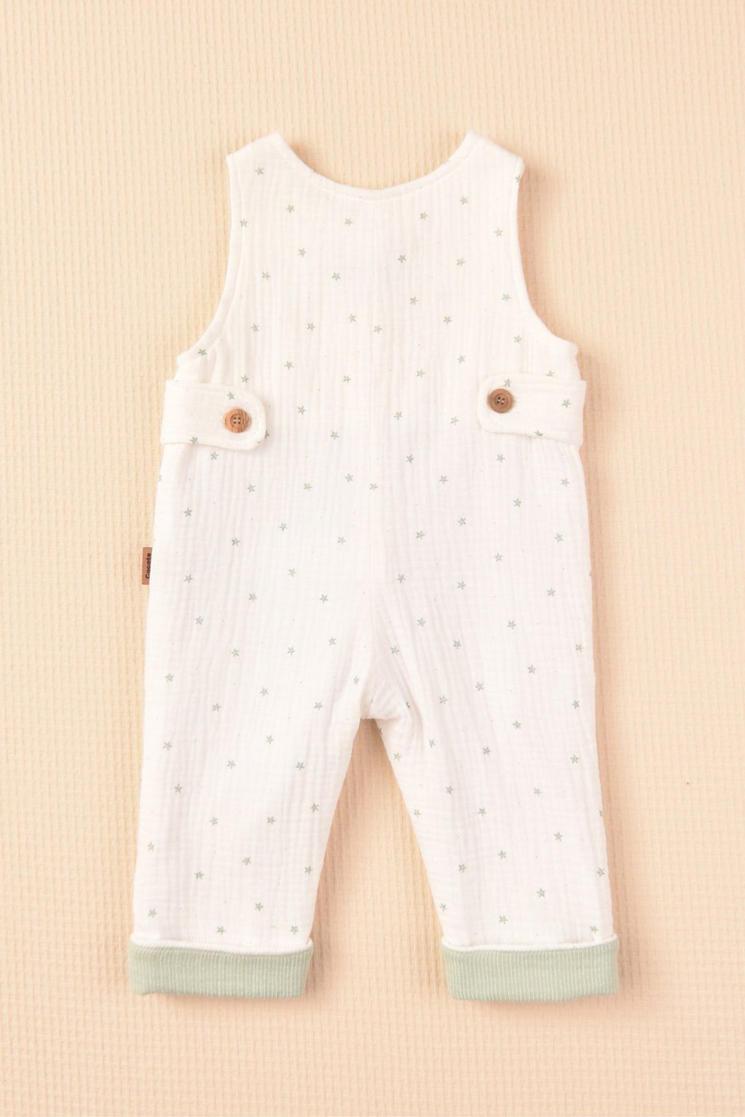 Cocote "Miguel" Sage Green Shirt & Star Print Dungarees | Millie and John