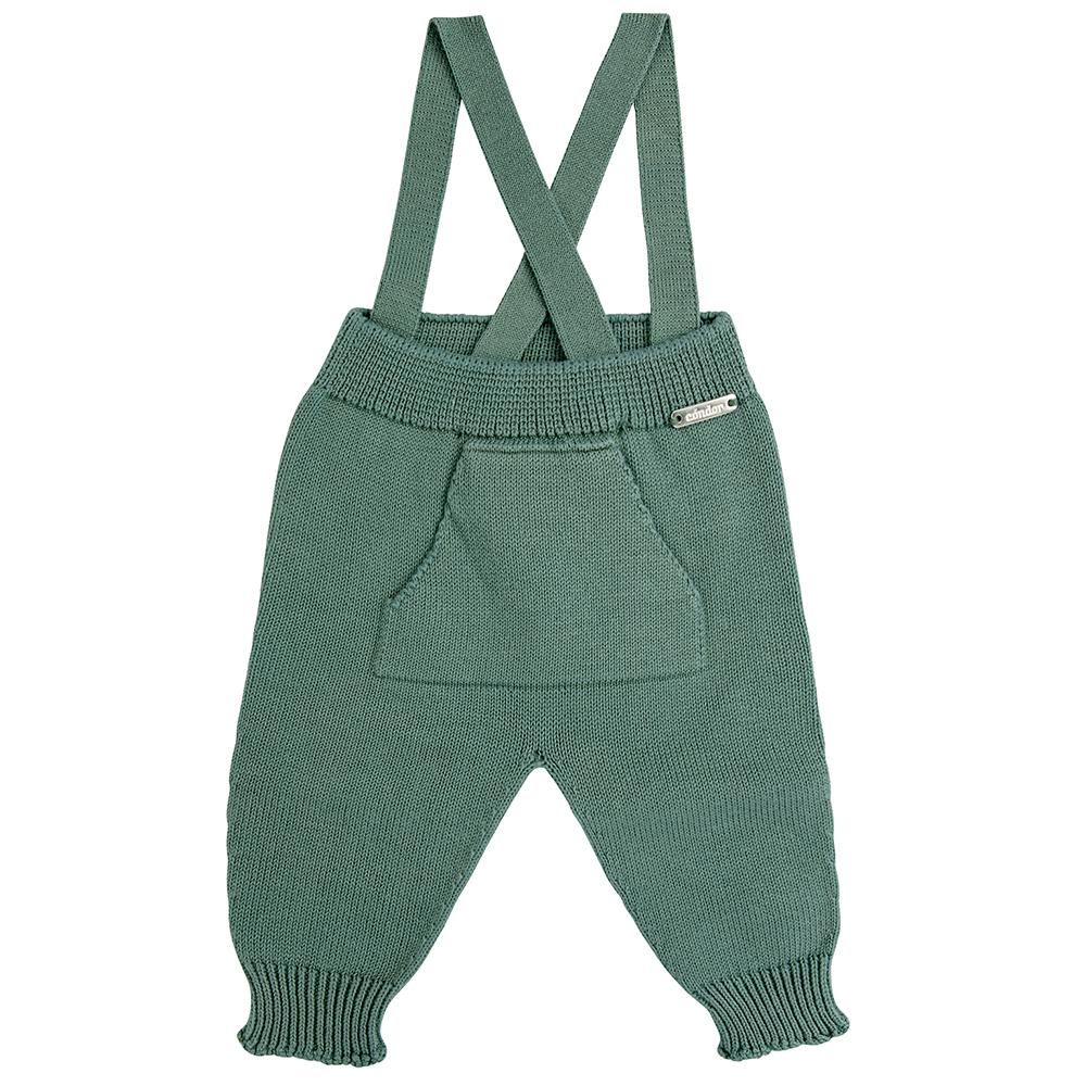 Condor Moss Green Knitted Trousers with Braces | Millie and John