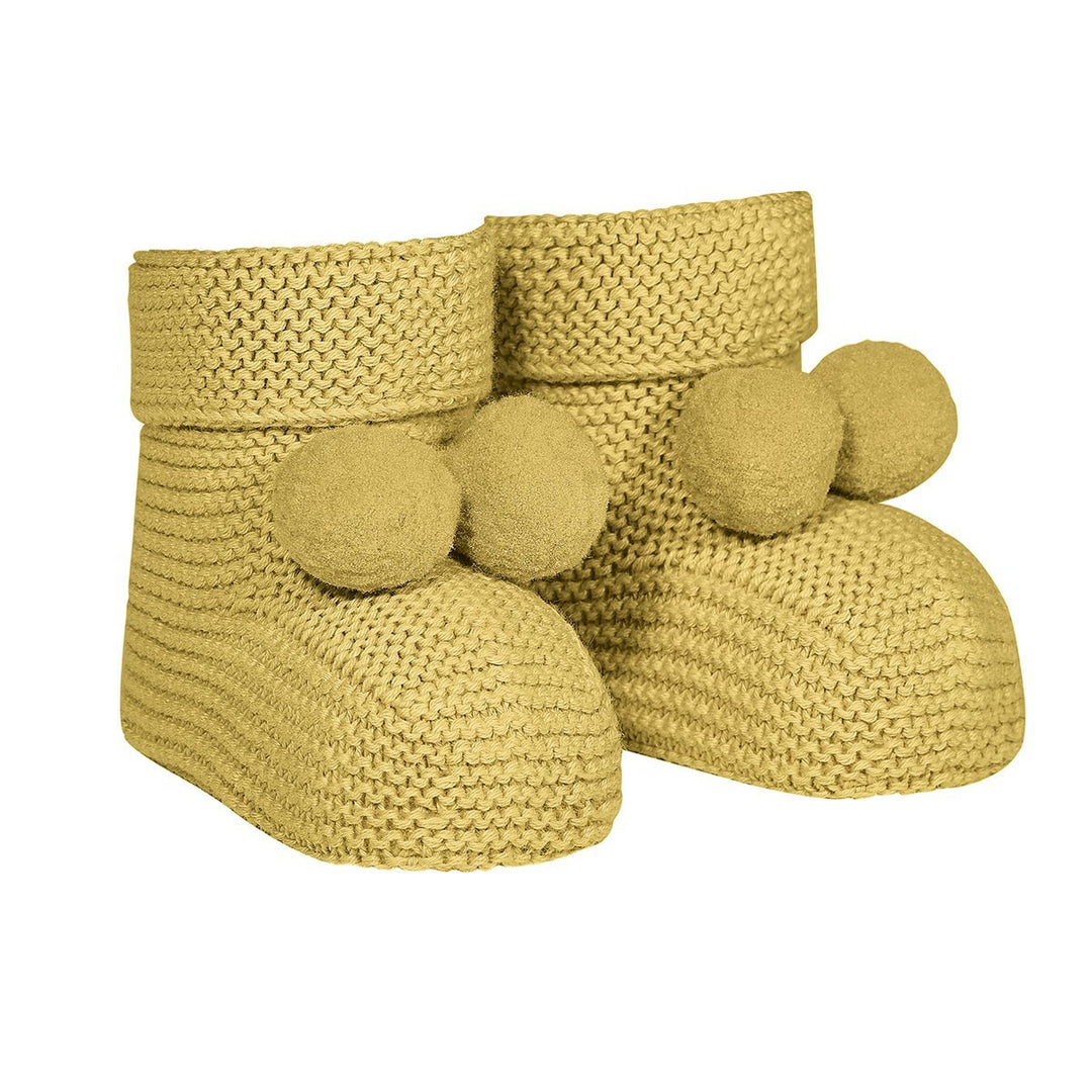 Condor Mustard Pom Pom Booties | Millie and John
