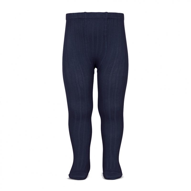 Condor Navy Blue Ribbed Tights | Millie and John