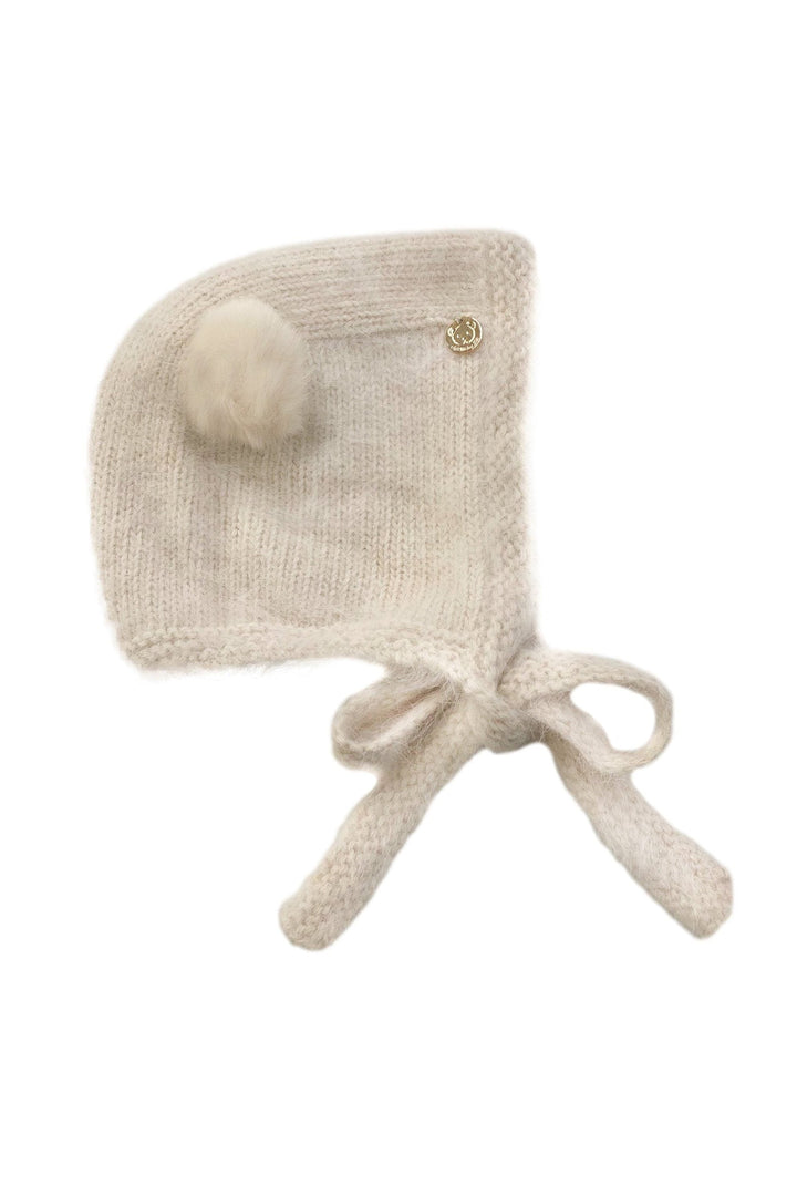 Petit Maison Oatmeal Cashmere Teddy Hat | Millie and John