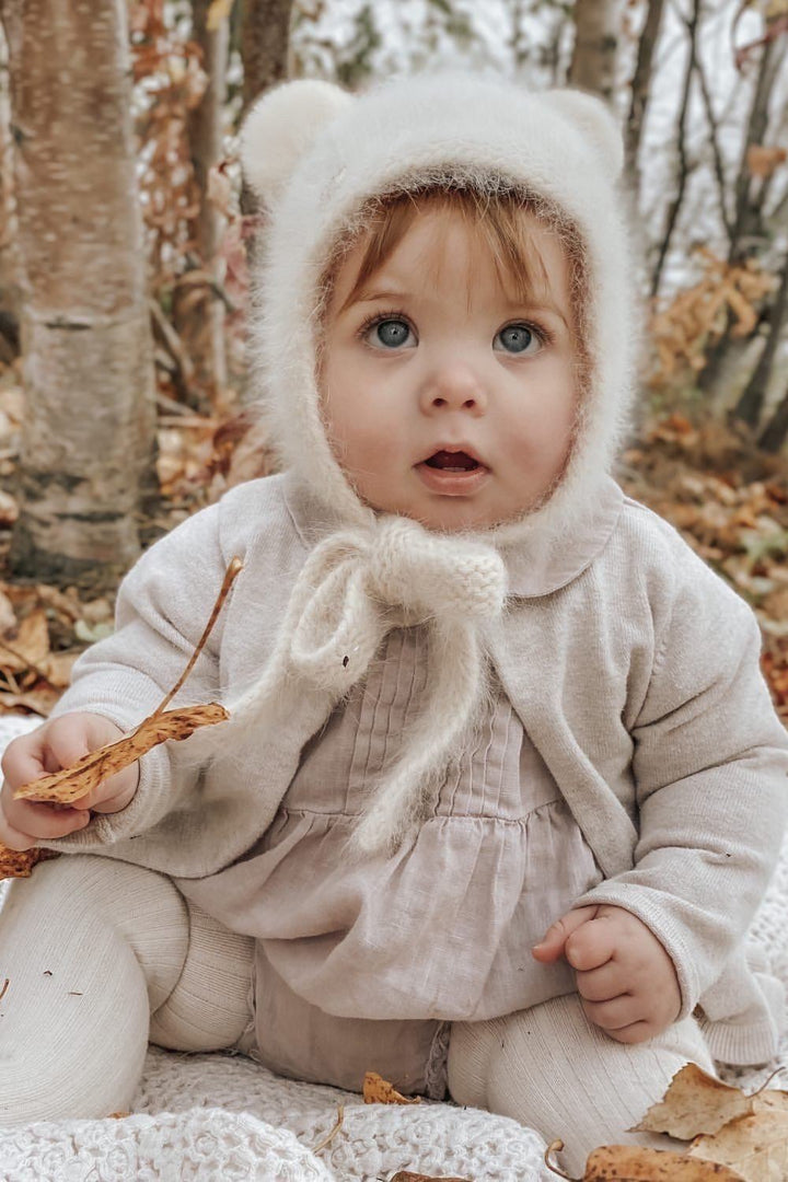 Petit Maison Oatmeal Cashmere Teddy Hat | Millie and John