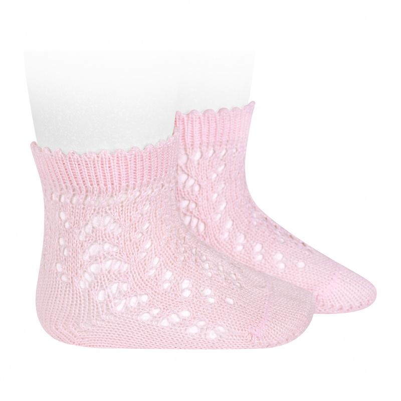 Condor Pink Ankle Openwork Socks | Millie and John
