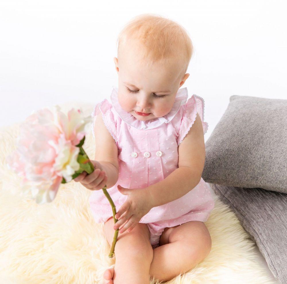 Dandelion Pink Plumeti Dot Dress & Knickers | Millie and John