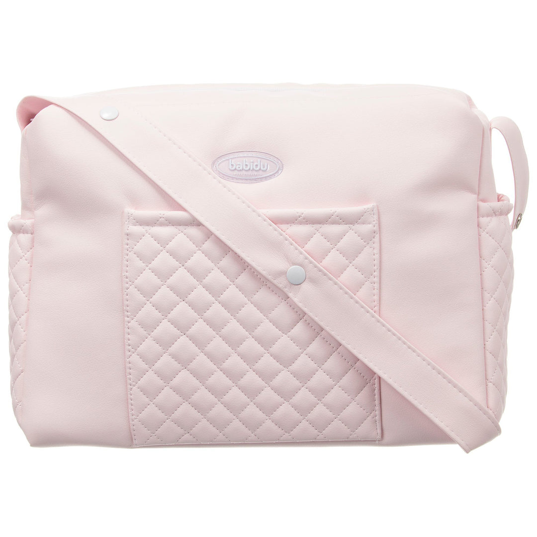 Babidu Pink Quilted Changing Bag | Millie and John