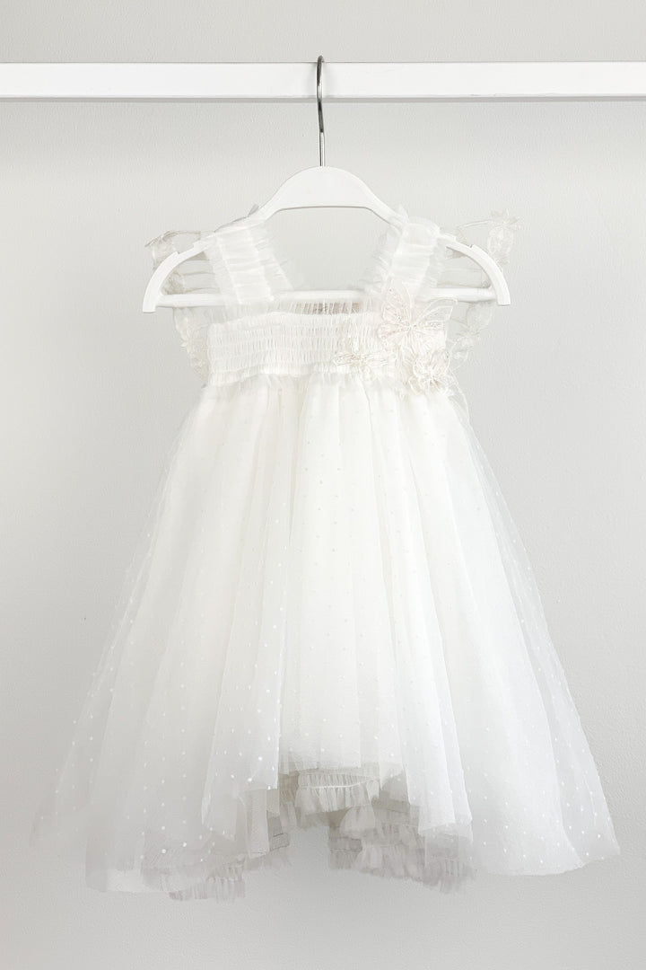 Luna Luna "Pippy" White Plumeti Dot Fairy Wing Dress | Millie and John