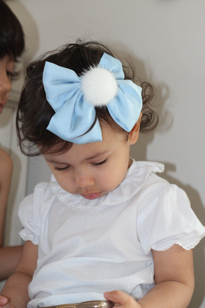 Petit Maison "Lana" Pom Pom Hair Bow | Millie and John