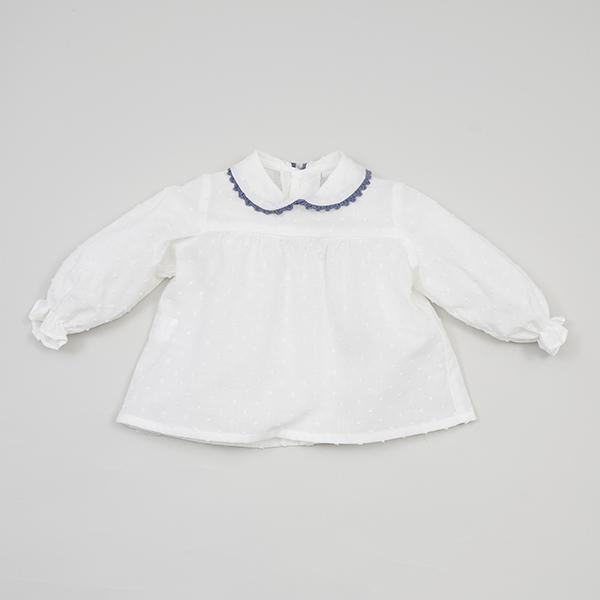 Pangasa Peter Pan Collar Plumeti Dot Shirt | Millie and John