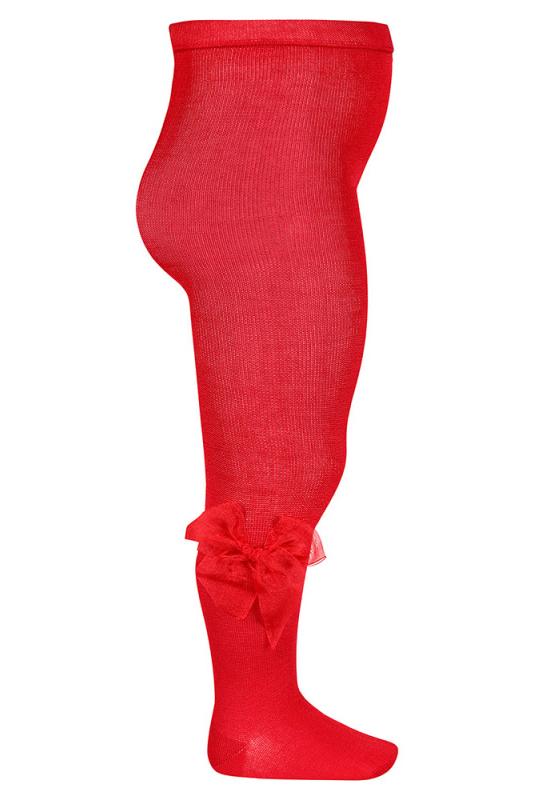 Condor Red Tulle Bow Tights | Millie and John