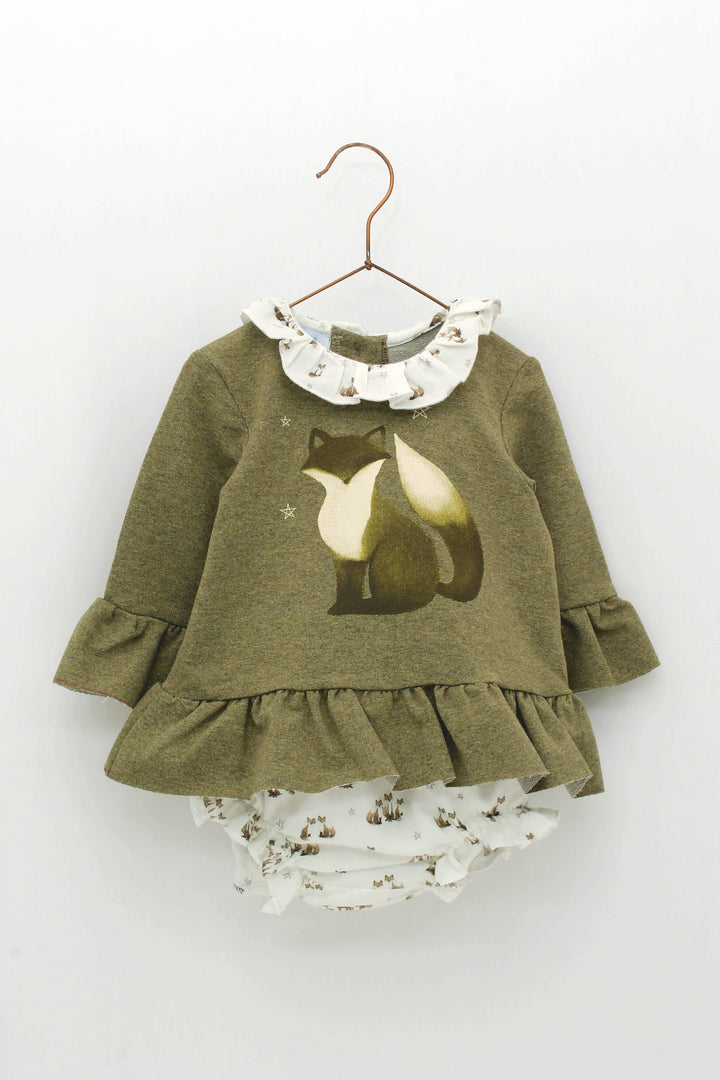 Foque "Sara" Khaki Fox Top & Bloomers | Millie and John
