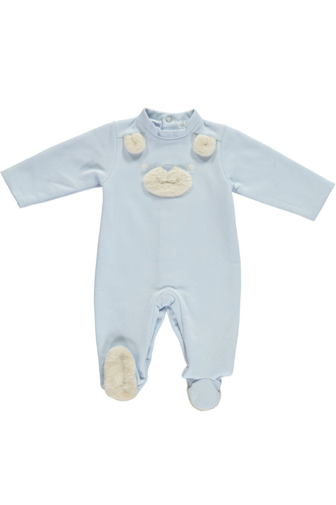 Deolinda "Sloane" Fluffy Teddy Bear Sleepsuit | Millie and John