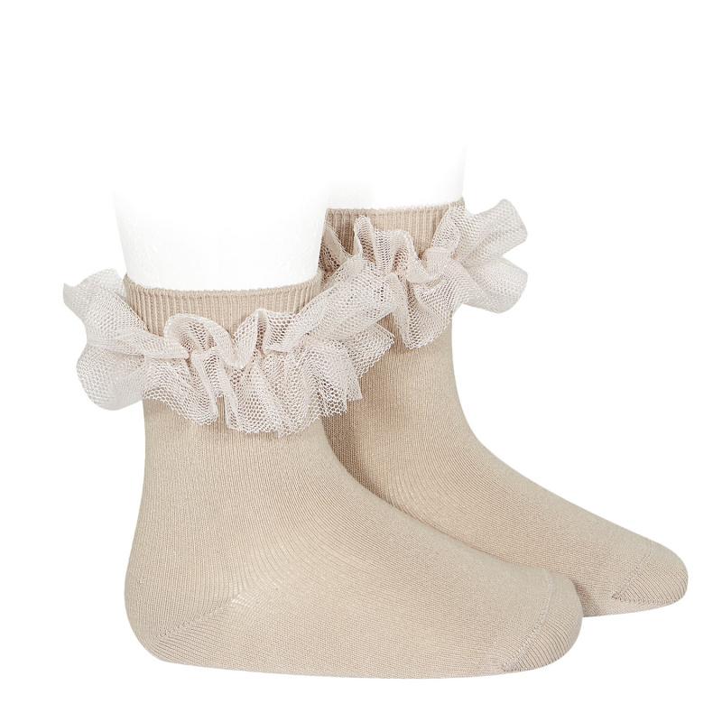 Condor Stone Tulle Short Socks | Millie and John