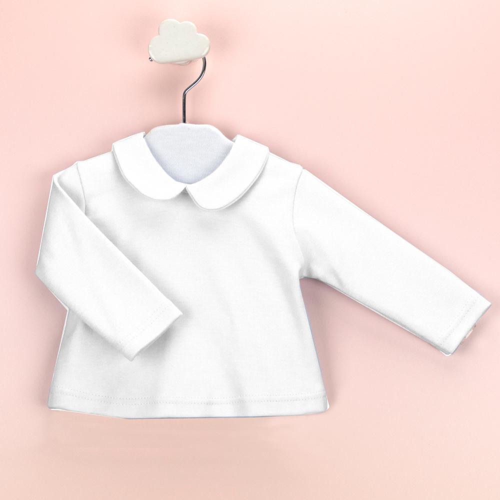 Peter Pan Collar Shirt - White - Pomelo Fashion