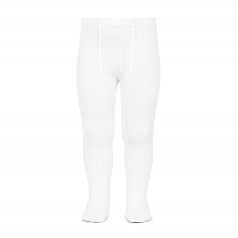 Condor White Ribbed Tights | Millie and John
