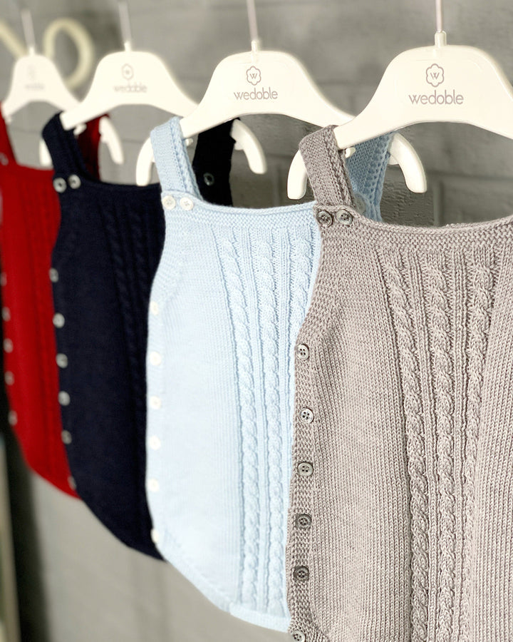Wedoble Wool Cable Knit Dungaree Romper | Millie and John