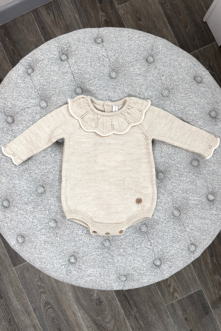 "Lucero" Beige Knitted Shortie