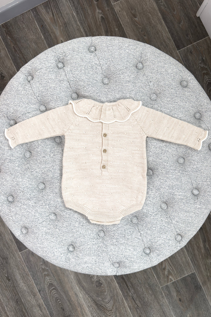 "Lucero" Beige Knitted Shortie