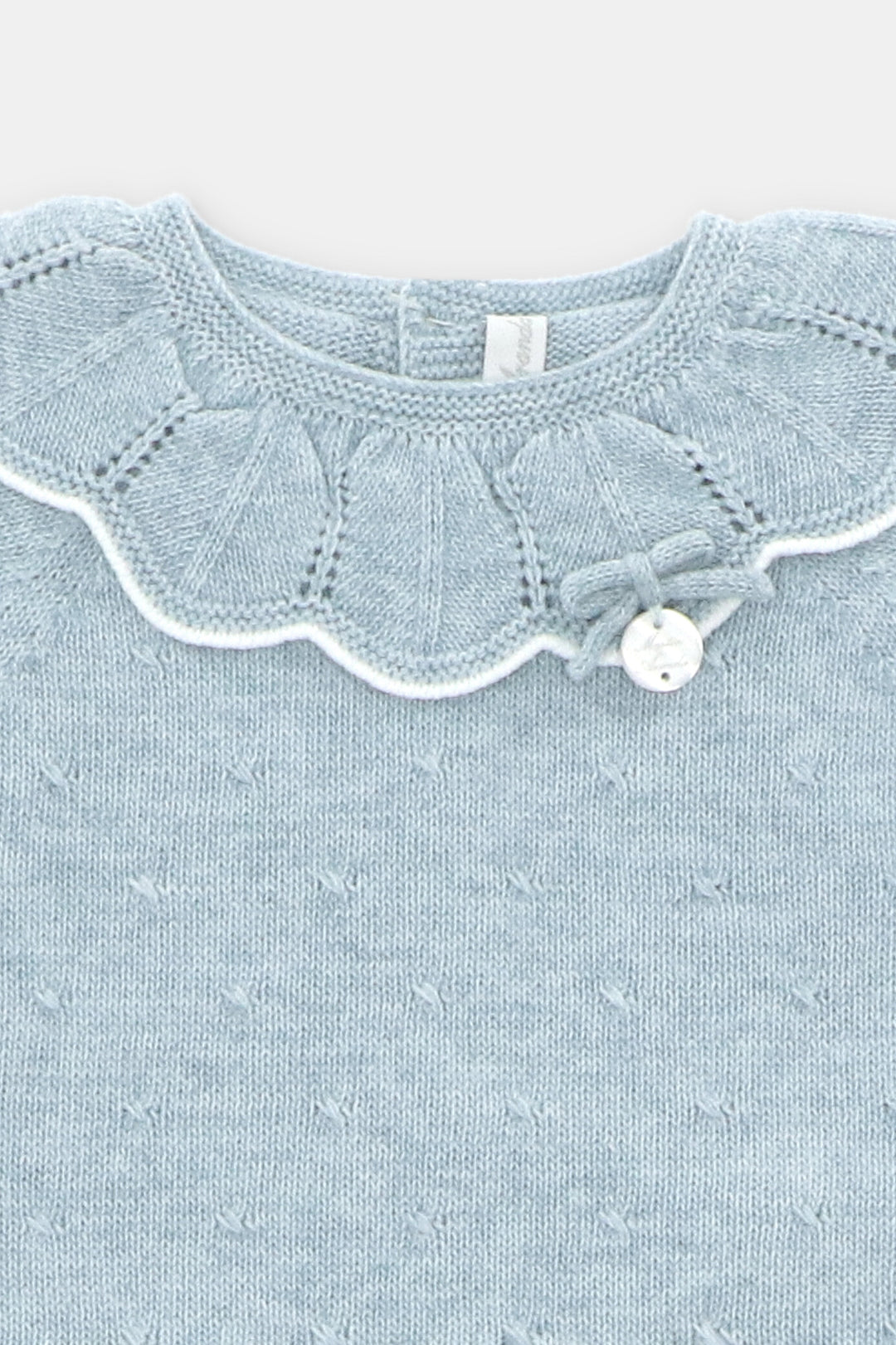 "Asher" Powder Blue Knit Top, Leggings & Bonnet