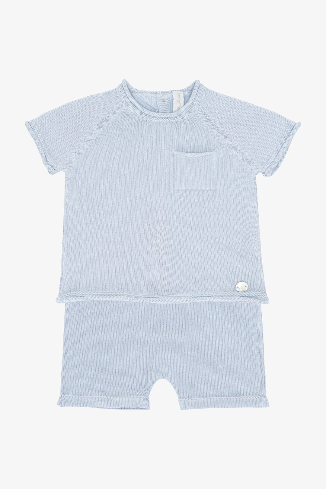 "Rafferty" Pale Blue Knit Top &amp; Shorts
