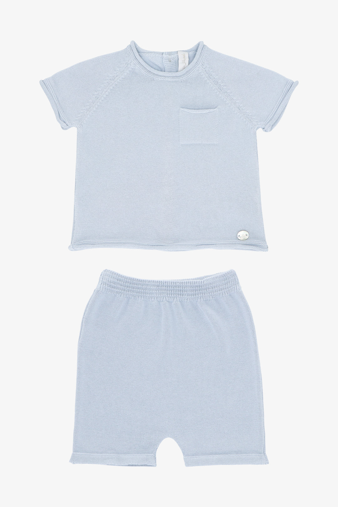"Rafferty" Pale Blue Knit Top &amp; Shorts