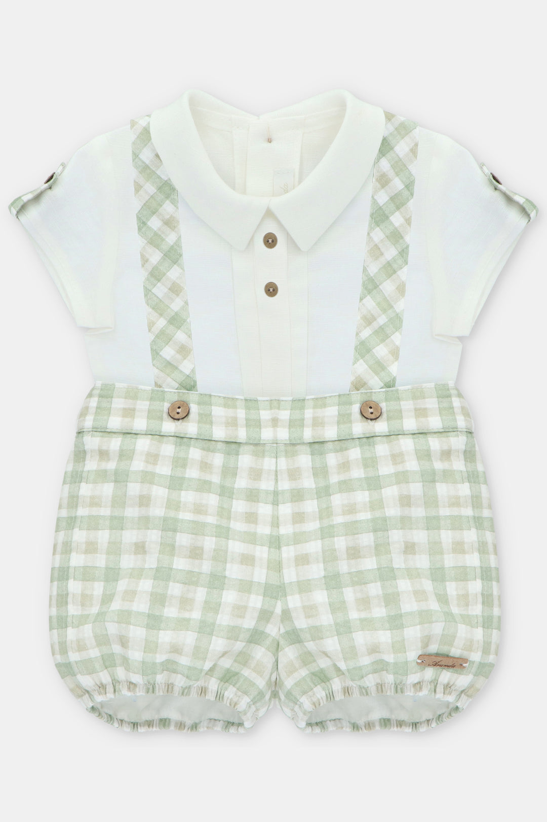 "Maxwell" Sage Green Gingham Jam Pants & Shirt