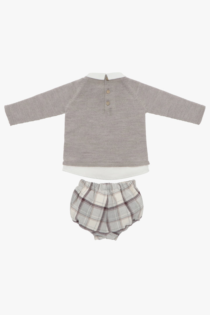 Martín Aranda "Rheo" Stone Knit Jumper & Tartan Jam Pants | Millie and John