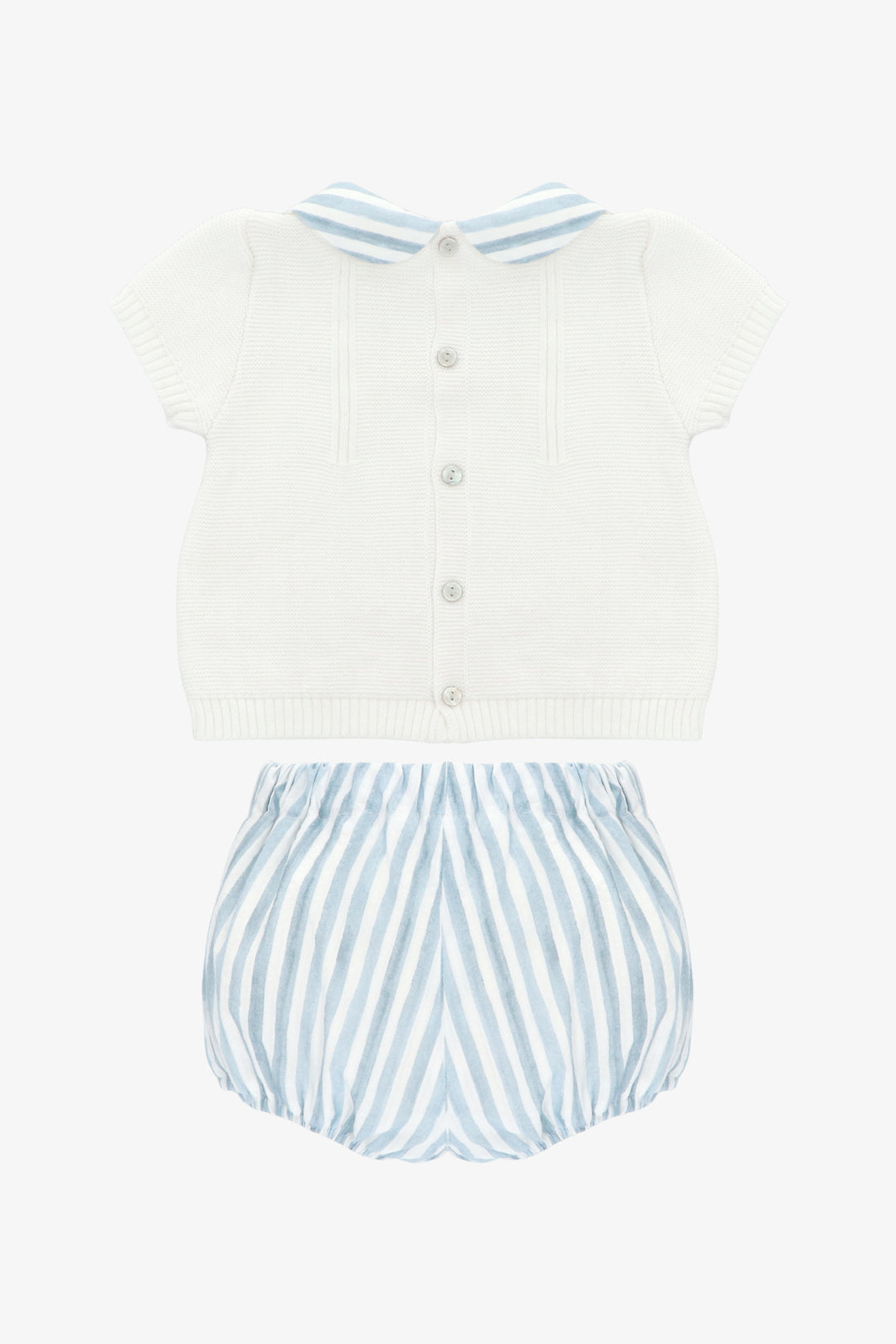 "Tobias" Blue Striped Knit Top &amp; Jam Pants