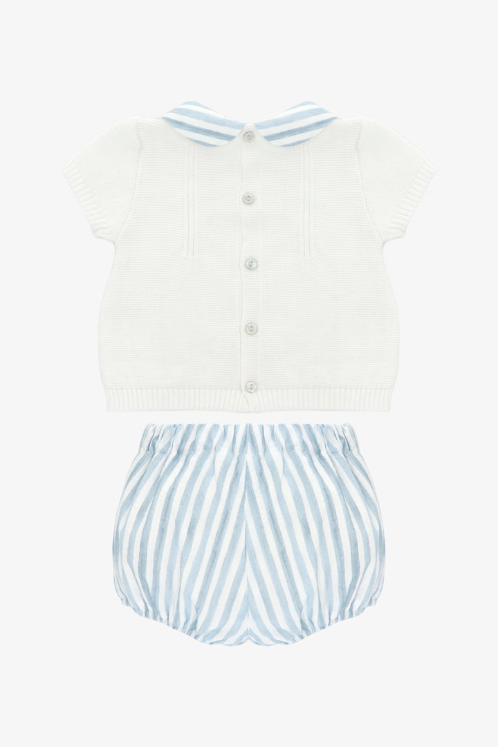 "Tobias" Blue Striped Knit Top &amp; Jam Pants