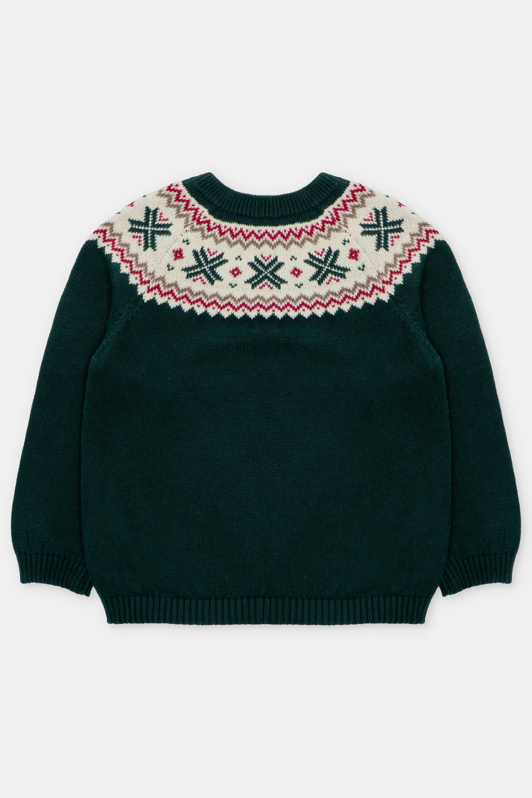 "Jasper" Bottle Green Fair Isle Knitted Jumper
