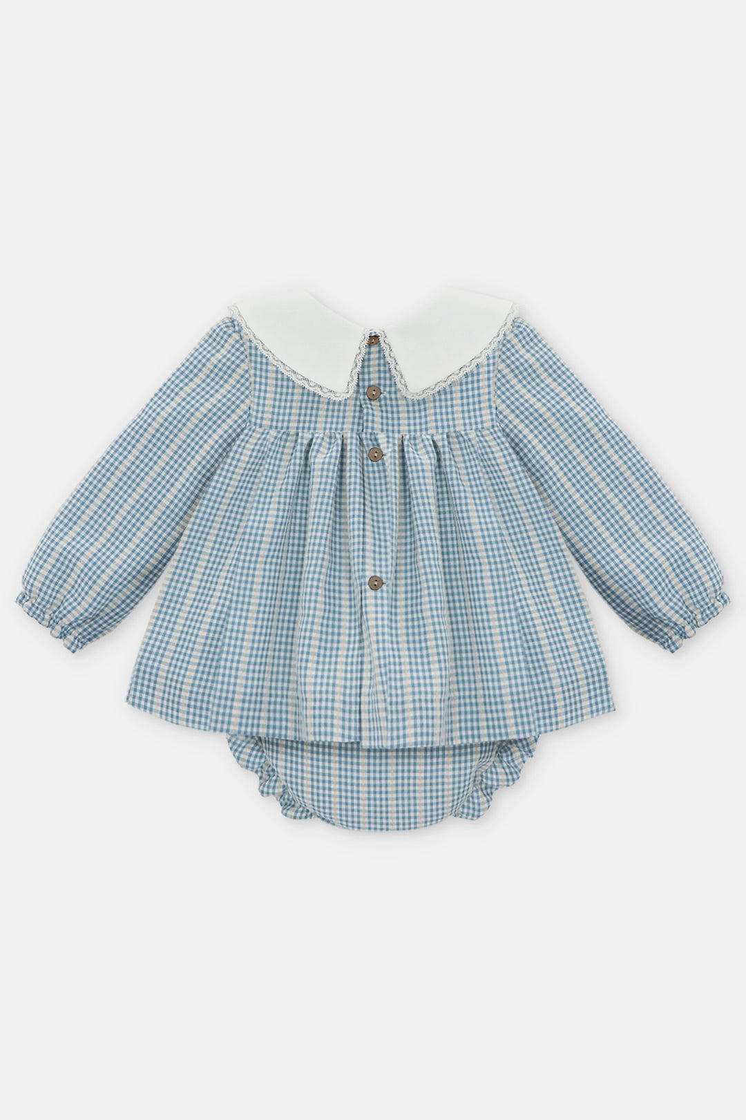 "Hallie" Blue Check Dress & Bloomers