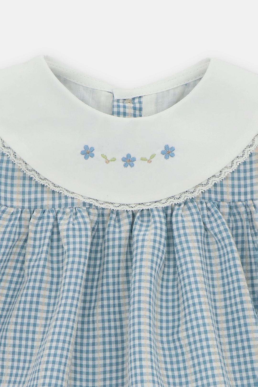 "Hallie" Blue Check Dress & Bloomers